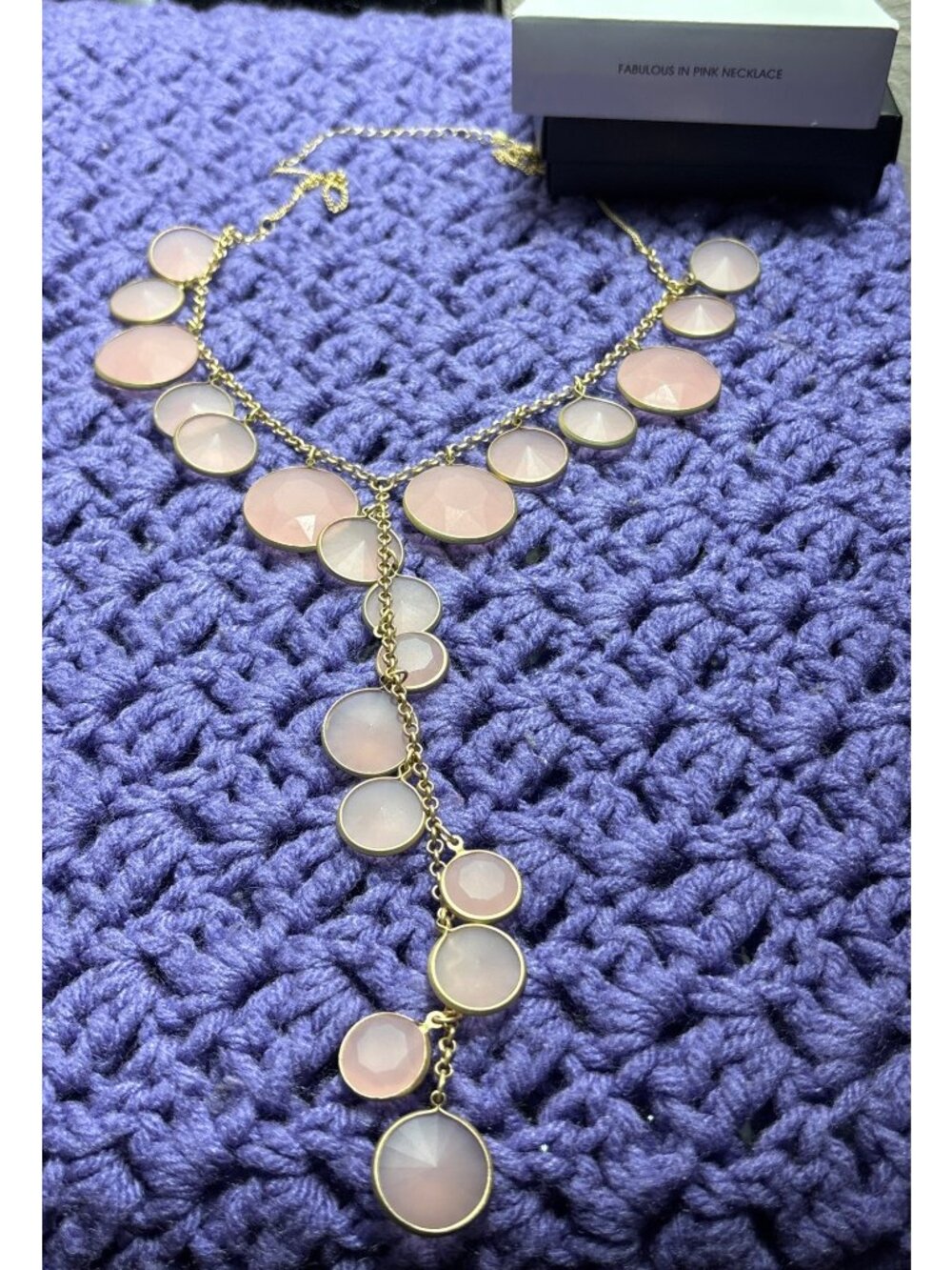 Avon Fabulous in Pink Necklace New in Box